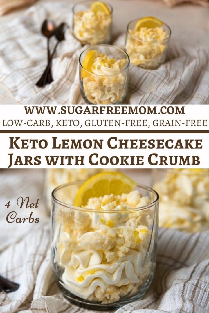 Easy Sugar Free Low Carb Keto Lemon Cheesecake Jars