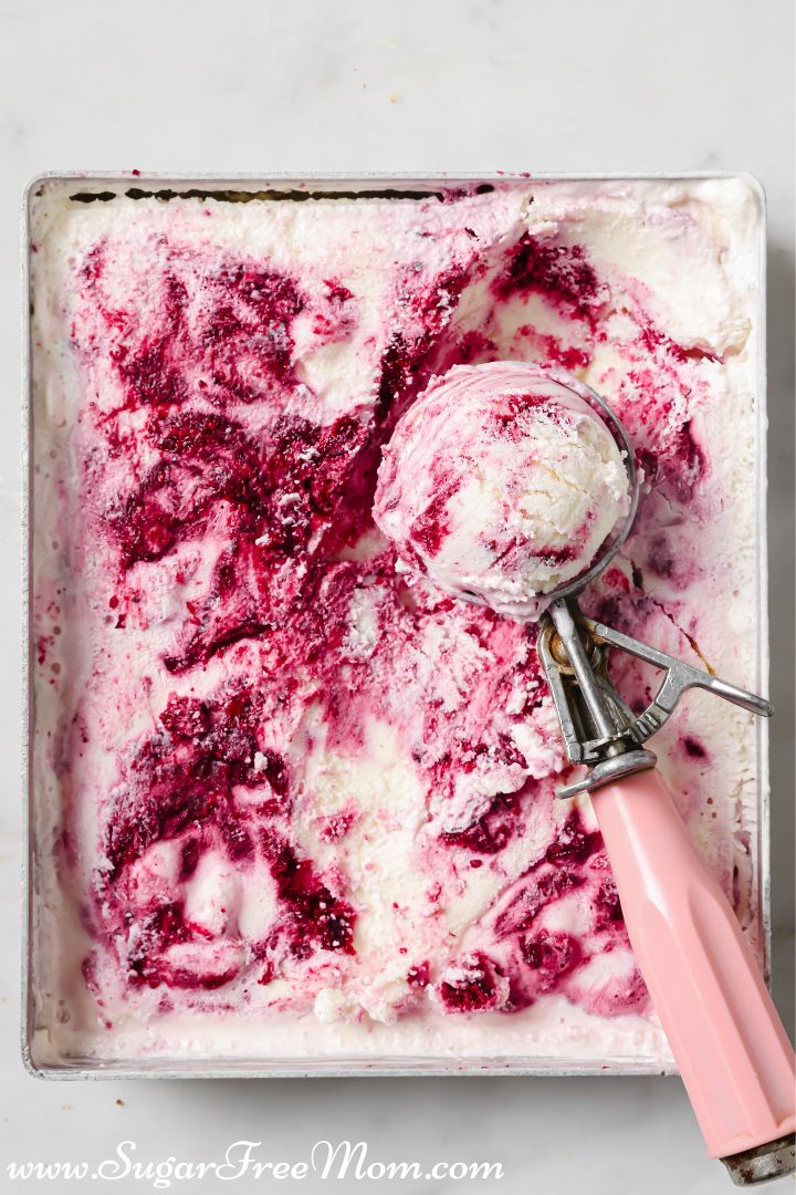 Keto Mixed Berry Frozen Yogurt (Sugar-Free) - Bobbi's Kozy Kitchen