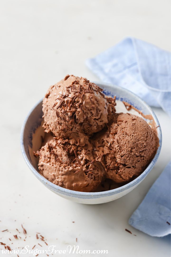 No Churn Low Carb Keto Chocolate Frozen Yogurt Recipe