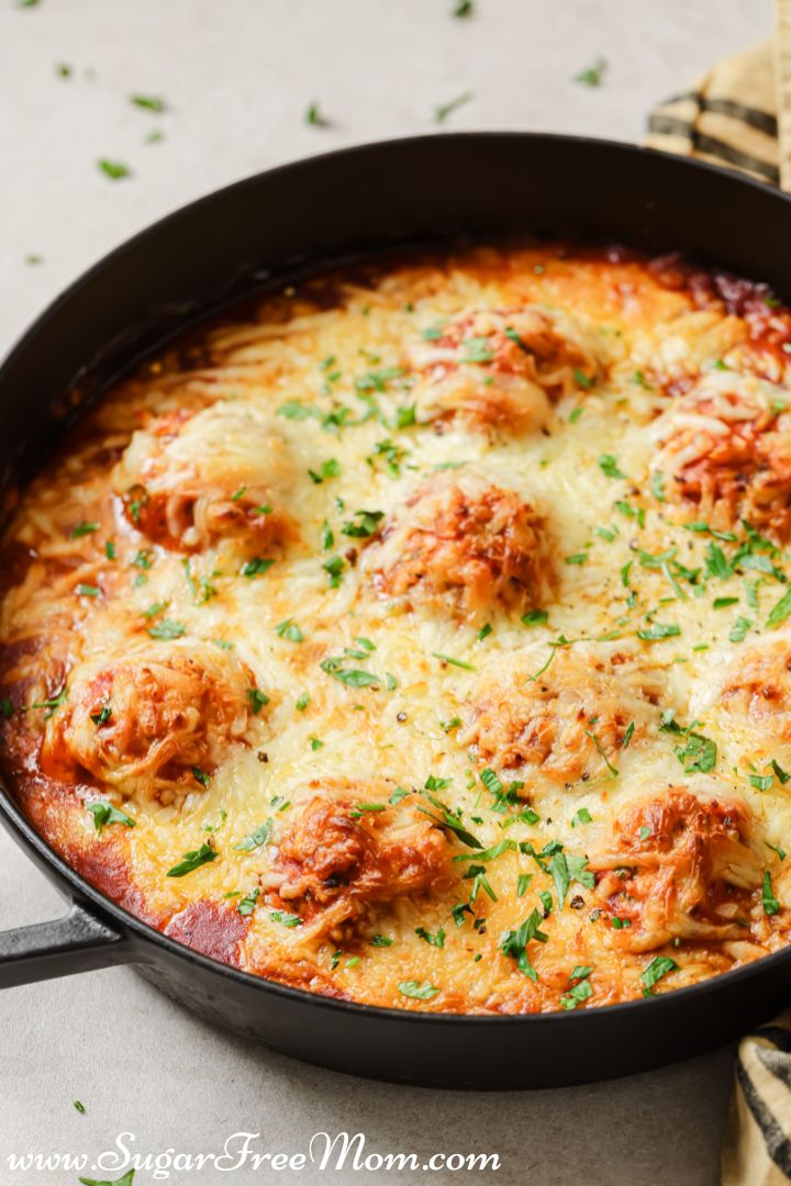 Easy Low Carb Keto Chicken Parmesan Meatballs Recipe