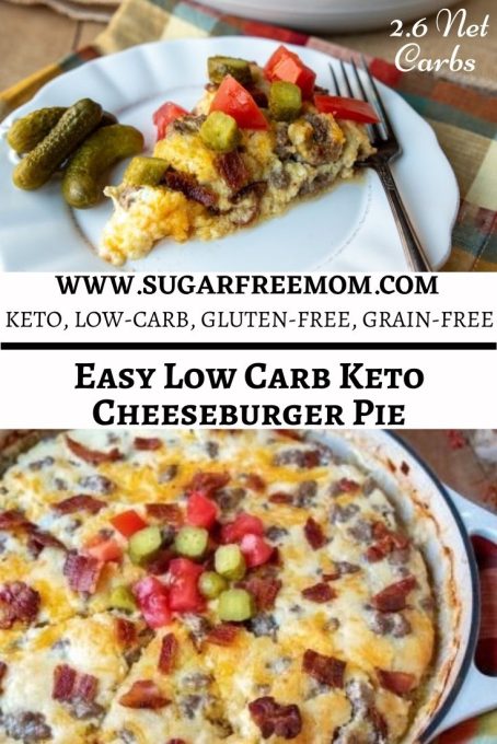 Easy Low Carb Keto Cheeseburger Pie (Gluten Free)