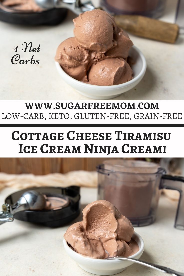 This keto cottage cheese ice cream has all the flavors of your classic Italian Tiramisu dessert, but without the high carbs, sugar or time in the kitchen! Just a few minutes to whip up in your Ninja Creami or ice cream machine and just 6 ingredients!