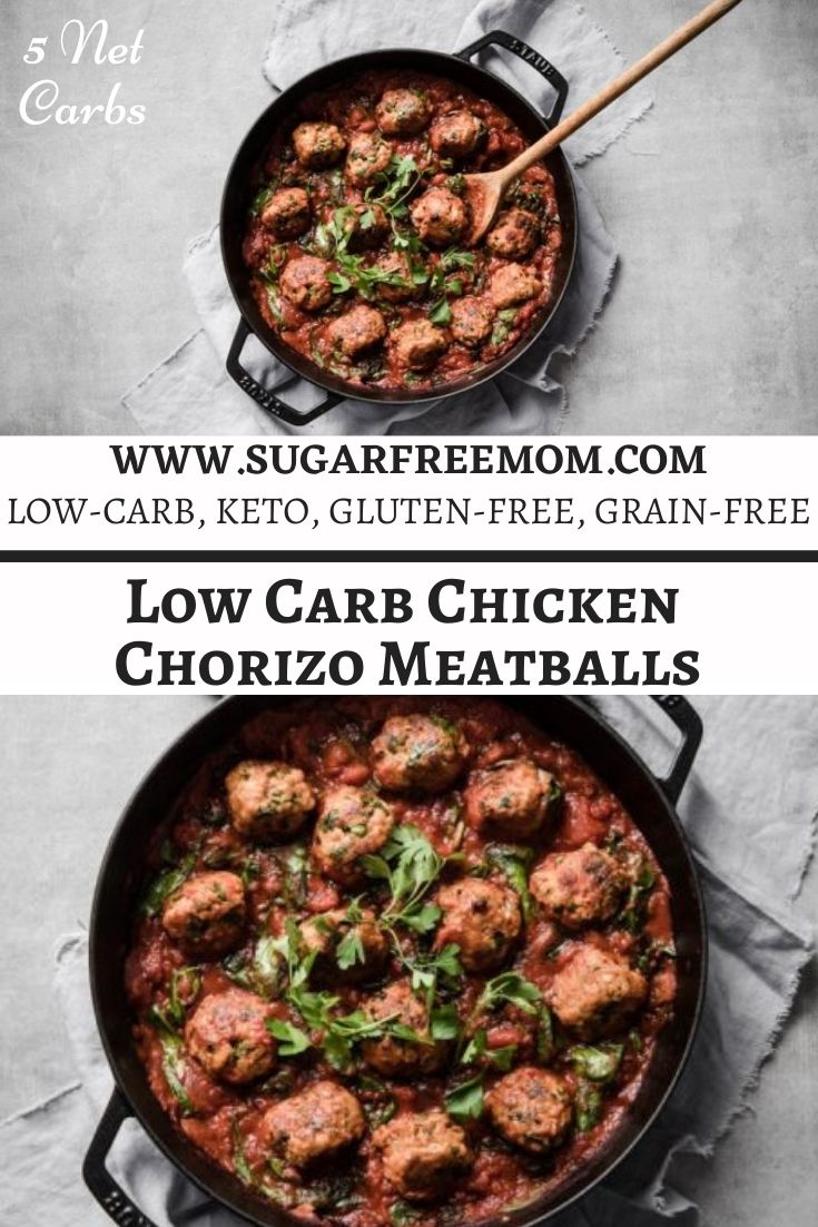 Low Carb Chicken Chorizo Meatballs (Paleo, Keto, Gluten Free)