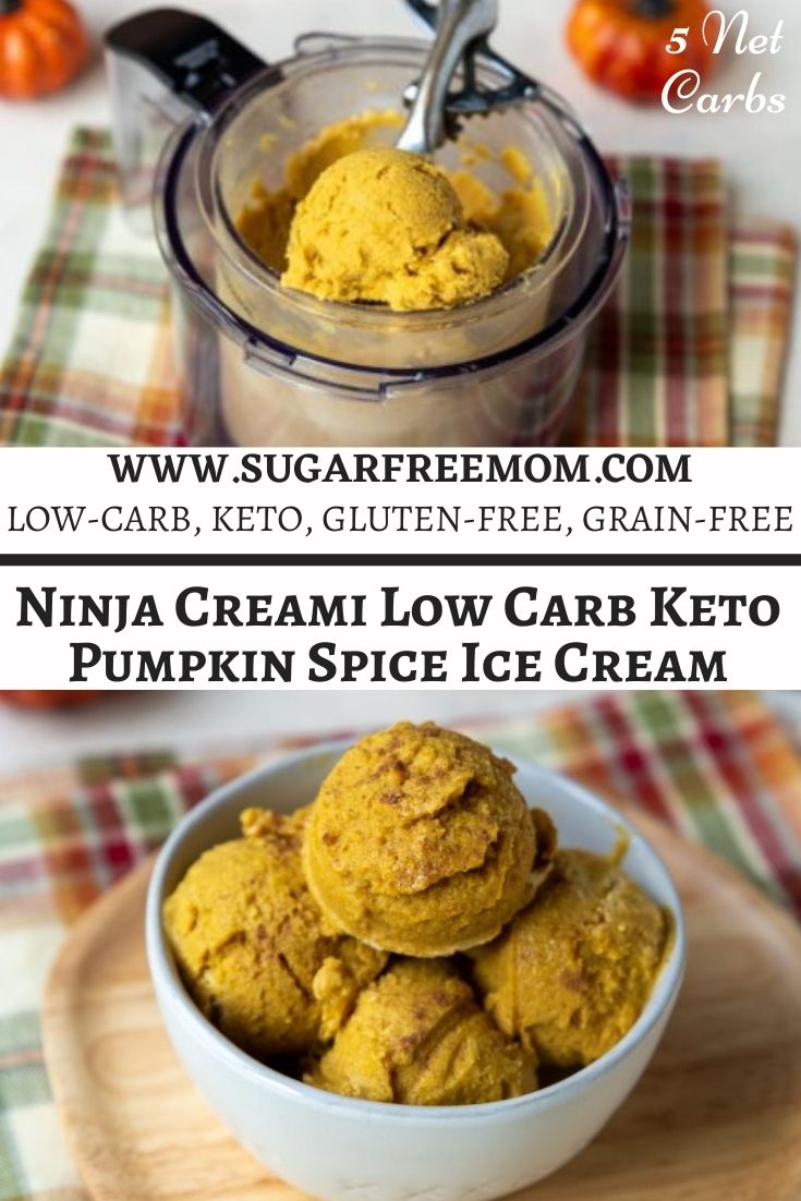 This easy pumpkin pie spice keto ice cream has just 5 simple ingredients for a delicious dessert for the fall season!