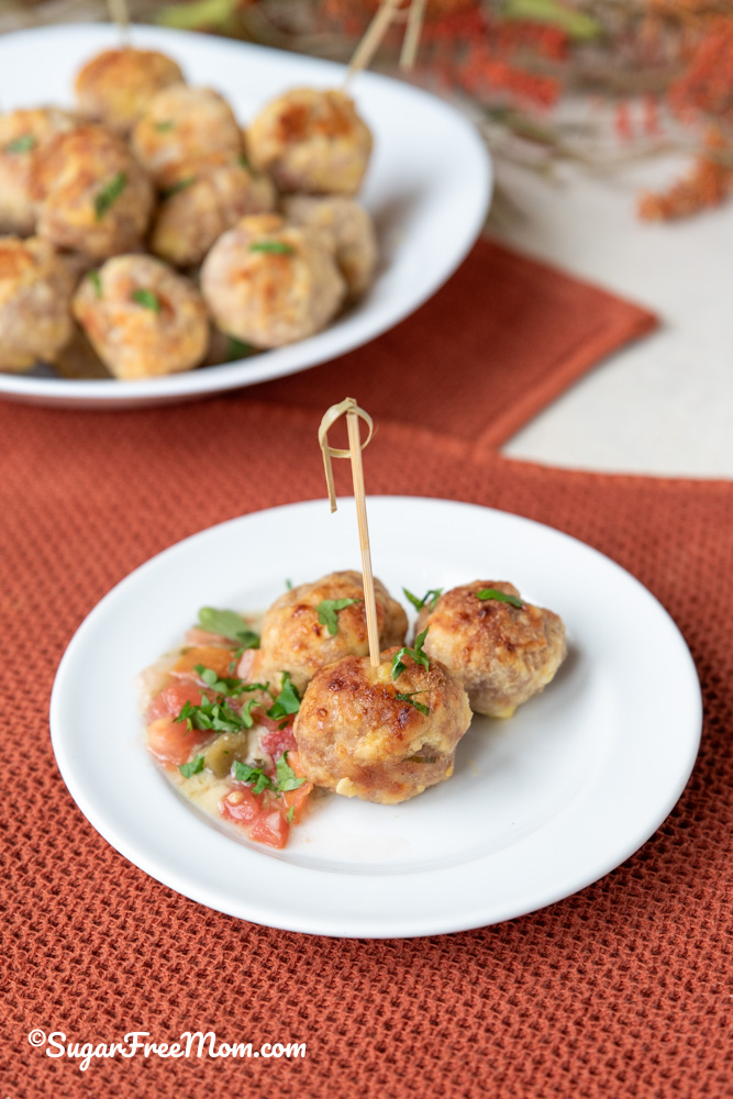 These cheesy keto low-carb sausage balls are the perfect appetizer for game day or anytime you need a quick easy recipe the whole family will love that's high in protein!