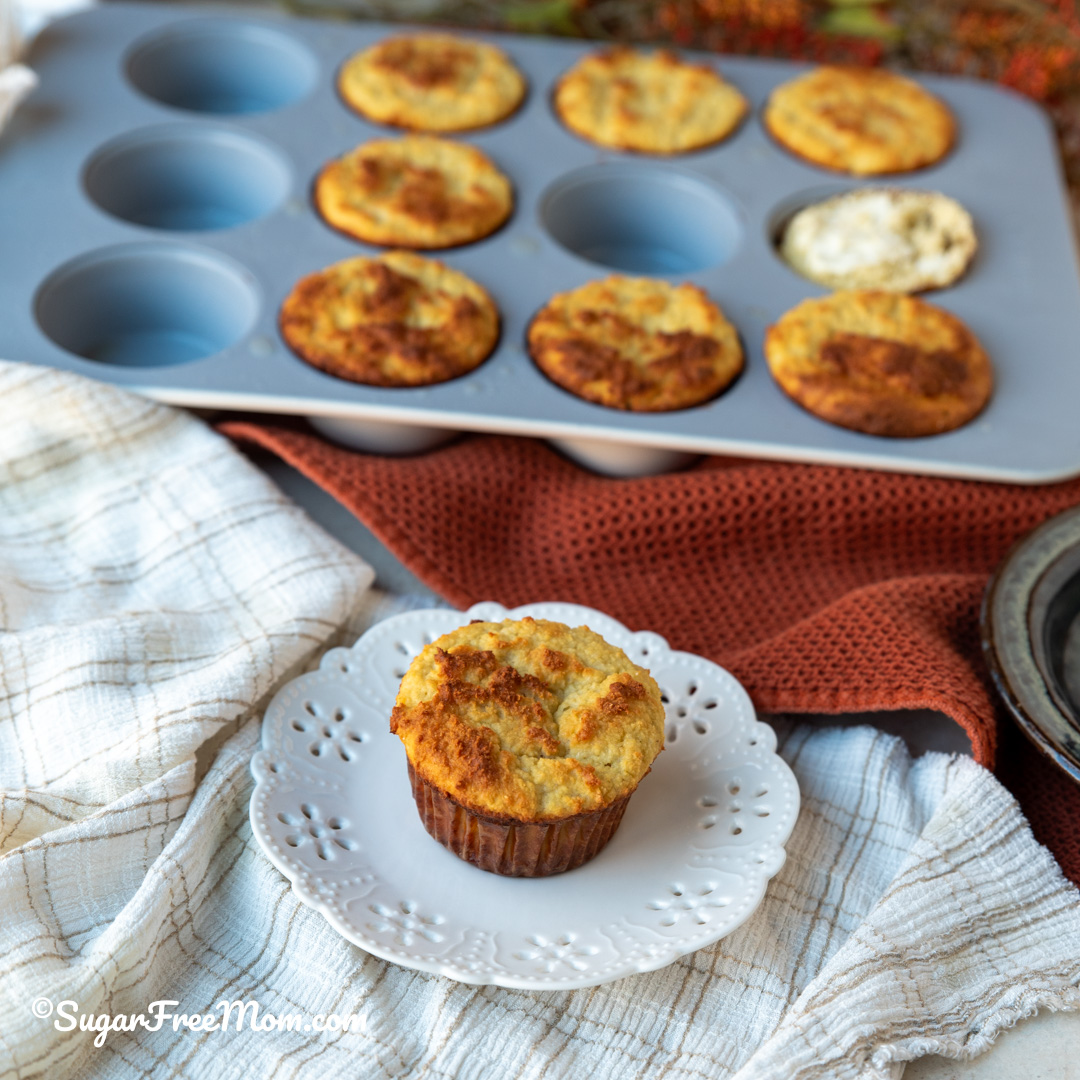 This easy cottage cheese keto cornbread recipe has the most amazing texture of real cornbread muffins!